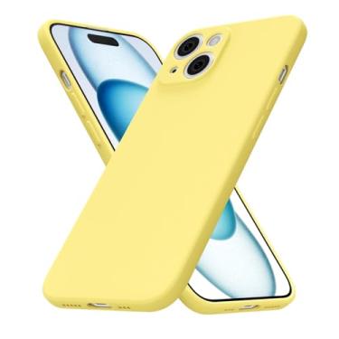 Imagem de uvcoat Capa de silicone para iPhone 15 Plus, capa fina de gel de borracha macia para mulheres e meninas, linda capa de telefone TPU fosco com proteção total da câmera, design simples minimalista