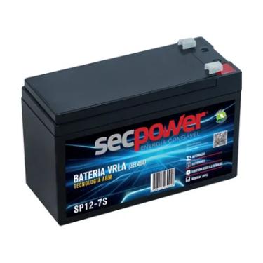 Imagem de Bateria Selada P/ Nobreak Sec Power, 12v/7ah (6,5ah), Chumbo-ácida Agm-vrla - Sp12-7s