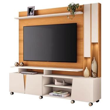 Imagem de Estante Home Theater Virtus Cinamomo Off White - HB Móveis - HB Moveis
