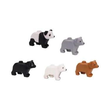 Imagem de Conjunto De Blocos De Montar De Animais: Cabra, Elefante, Urso, Crocod