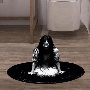 Imagem de Adesivos de parede Halloween Horror 3D Creepy Girl Ghost PVC - yiweisa