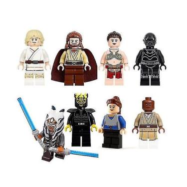 Imagem de Conjunto de blocos de construção Star Wars, 8 peças, minibonecos de 4,