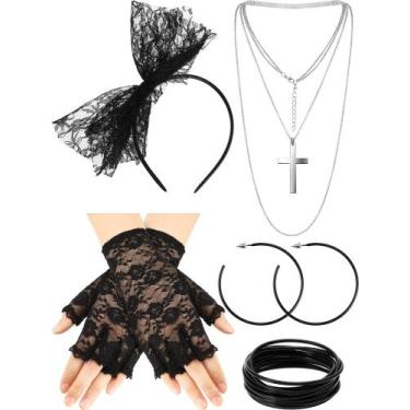 Imagem de Conjunto de acessórios de fantasia dos anos 80 para festa retrô - Blul