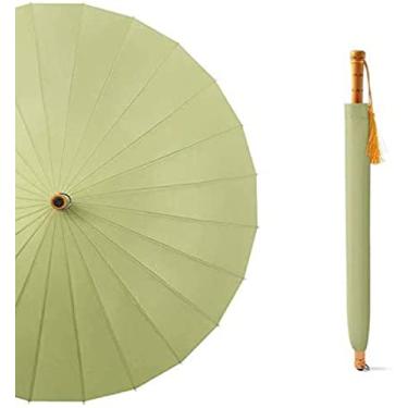 Imagem de Guarda-chuvas À Prova De Vento Grande Guarda-chuva De Chuva, 24 Costelas De Fibra De Vidro À Prova De Vento, Alça De Madeira Retrô Guarda-chuva Longo E Reto, Guarda-sol Requintado Confortável Para