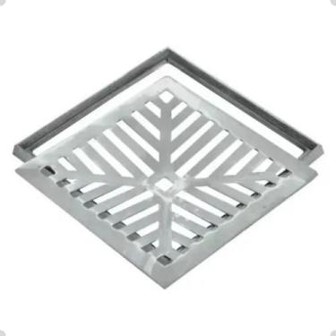 Imagem de Ralo Grelha Aluminio 15x15 C/ Suporte Acvent