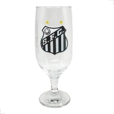 Imagem de Copo de Time Santos Futebol Taça Tulipa Americano 300ml Cerveja Vidro 