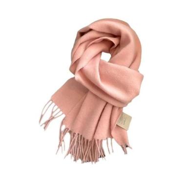 Imagem de Cachecol Feminino Longo De Lã E Caxemira Quente Para Inverno, Xale Sól