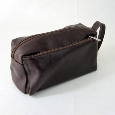 Imagem de Necessaire marrom em couro natural maria adna