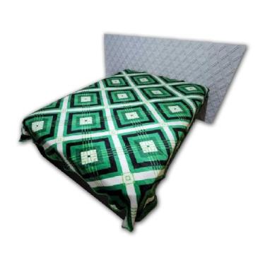 Imagem de Cobertor Manta Dupla Face Sherpa Casal 2,00x2,20 Verde 03 - De Coração