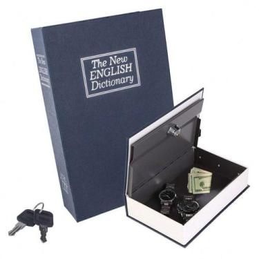 Imagem de Cofre Camuflado Formato Livro Dicionário 2 chaves Preto - Não Informad