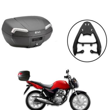 Imagem de E46ntbr Riviera Fume + Sup. Baú Superior Cg 125/150/160 - GIVI