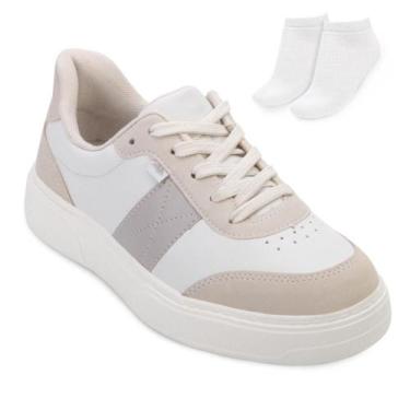 Imagem de Tênis Casual Dakota e Meia DT24-DA511, 36, Bege, Branco
