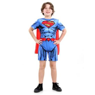 Imagem de Fantasia Infantil Super Homem Carnaval Curta Original + Capa - Sulamer