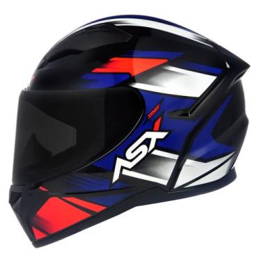 Imagem de Capacete ASX City Start Preto Vermelho e Azul, 62