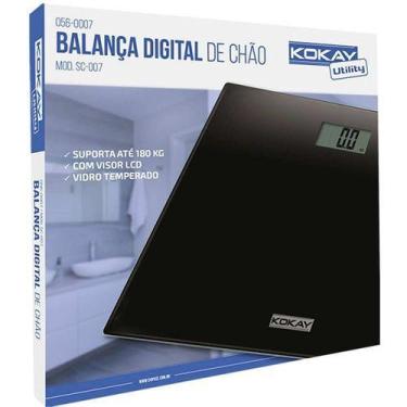 Imagem de Balança Eletrônica Kokay Digital E Corporal para até 180Kg -Preto