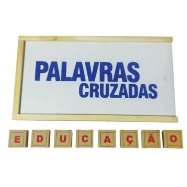 Imagem de Jogo Educativo de Palavras Cruzadas 50 Peças em Madeira para Leitura e Vocabulário Sonho de Criança