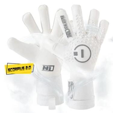 Imagem de Luva de Goleiro Profissional N1 Scorpius 2.0 - N1 Goalkeeper, Branco, 