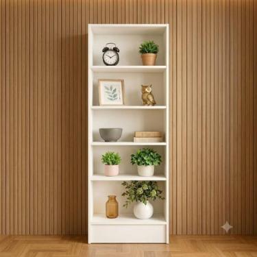 Imagem de Livreiro 5 Prateleiras Estante Organizador Moderno Loja Casa Escritóri