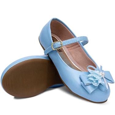 Imagem de Sapatilha Popidi Feminina Infantil Laço Perola Renda 02.23J (Azul Bebe, BR, Criança de 9 a 12 anos, Numérico, 35)