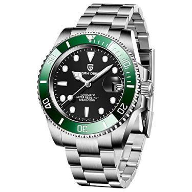 Imagem de CEYADG Pagani Design Relógio de Pulso Masculino Japonês Automático Mecânico 40 mm Esportivo Impermeável Aço Inoxidável Vidro Safira Relógio de Pulso (Preto), verde (bkgreen), Mecânico