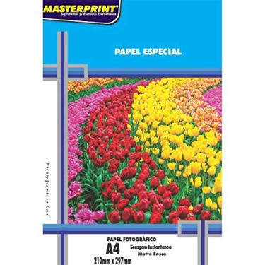 Imagem de Masterprint Papel Fotográfico Inkjet A4 Matte 108g, Branco, 100 folhas