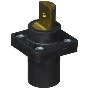 Imagem de Leviton 16R19-E 600 Volts, Polo Único, Macho, Fita de Receptáculo de Montagem no Painel, Contínuo, Faixa de Cabos, Preto