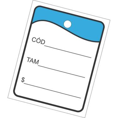 Imagem de Etiqueta Para Marcação Tag 30X38Mm Cartão Azul