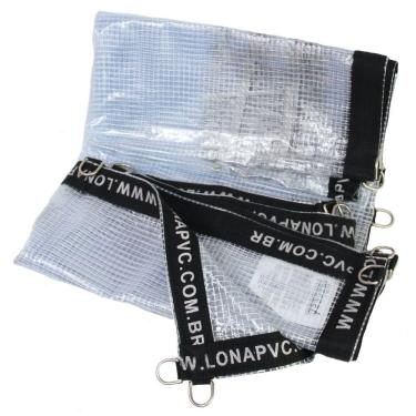 Imagem de Lona transparente 3 x 3 pvc vinil toldo tenda anti-chamas
