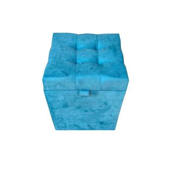 Imagem de Puff Baú Quadrado - 1 Lugar - 36X36cm - Azul Aço