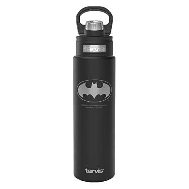 Imagem de Tervis DC Comics-Batman Logo Gravado em Onyx Shadow Copo isolado de parede tripla, garrafa de boca larga de 680 g