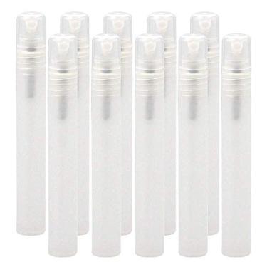 Imagem de [10 peças/pacote] Tubo de plástico fosco vazio recarregável frascos de perfume spray para viagem e presente, mini caneta portátil 10 ml x 6 peças e 5 ml x 4 peças (10 peças/pacote, 10 ml x 10 peças)