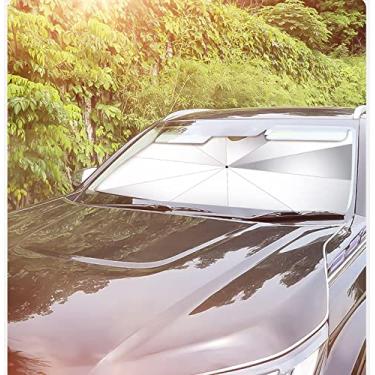 Imagem de GZBFTDH Capa para para brisa de carro, proteção solar universal automática guarda chuva janela frontal dobrável (144,8 cm x 81,9 cm)