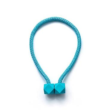 Imagem de Ganchos de cortina magnéticos de cor sólida prendedores de fivela prendedores de cortina para decoração de quarto de sala de estar, azul água, 1 peça