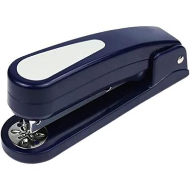 Imagem de Grampeador rotativo 20 páginas rotação de 360 graus durável para 24/6 26/6mm material escolar máquina de encadernação de livros (cor: azul)