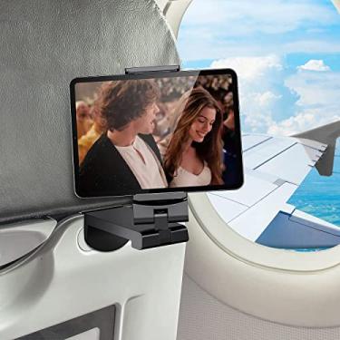 Imagem de WixGear Suporte universal de telefone para tablet avião em voo, suporte de telefone viva-voz para mesa com rotação dupla multidirecional de 360 graus, acessório essencial de viagem de tamanho de bolso