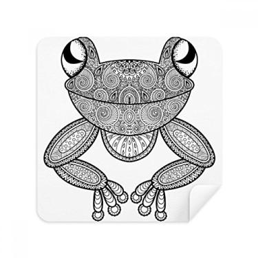 Imagem de Limpador de tela de pano para óculos verde sapo pequeno tecido camurça pacote com 2