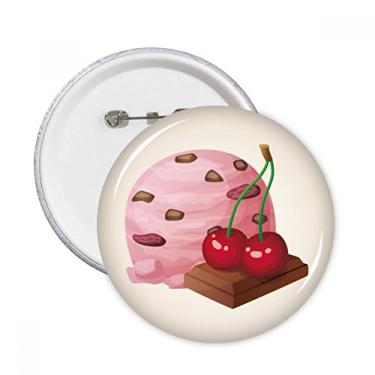 Imagem de Bola de sorvete roxa e chocolate cereja com pinos redondos para decoração 5 peças