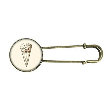 Imagem de Esboço de sorvete ilustração doce retrô broche de metal clipe jóias
