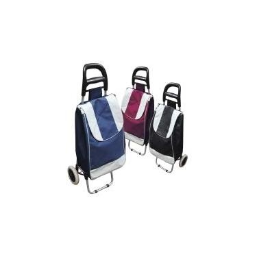 Imagem de CARRINHO DE MAO MULTIUSO DE FEIRA COMPRAS LEVA TUDO COM BOLSA REMOVIVEL E ZIPER SECRETO BOLSA DOBRAVEL SACOLA ECOLOGICA