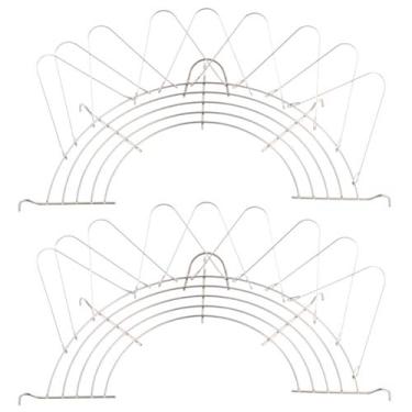 Imagem de 2 peças de ralo Tempura semitransparente para panela de frigideira para ralador de frigideira para frita Tempura (32 cm prateada), Prata, 32 * 16 CM