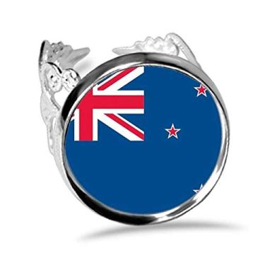 Imagem de DIYthinker Anel de noivado ajustável com a bandeira nacional da Nova Zelândia