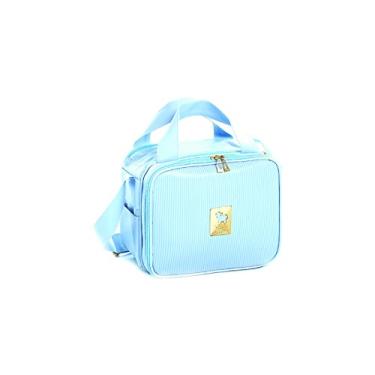 Imagem de Majov Baby Bolsa Super Luxo Listrado Azul Pequeno