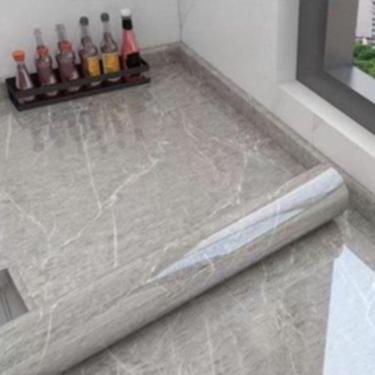 Imagem de Papel De Parede Adesivo Mármore Brilhante Lavável 4,5 METROS X 60CM Renove Seu Moveis Bancada Ambiente Cozinha Banheiro