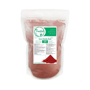 Imagem de T-MILES Óxido de ferro vermelho, 1 kg de pigmento mineral de óxido de ferro vermelho, pigmentos para pintura artística e decorativa, concreto, argila, cal, gesso, alvenaria e produtos de pintura