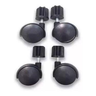 Imagem de Rodízio Roda Rodinha Para Araras De Chão Desfile Pack C/ 04 - rodízio 