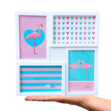 Imagem de Porta Retratos para 4 Fotos com suporte Quadro para Foto 10x15cm - Sut