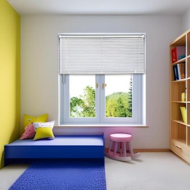 Imagem de Persiana Horizontal PVC Block Branca 100 (L) x 160 (A) Cm Lâminas Alta Cobertura e Kit de Instalação