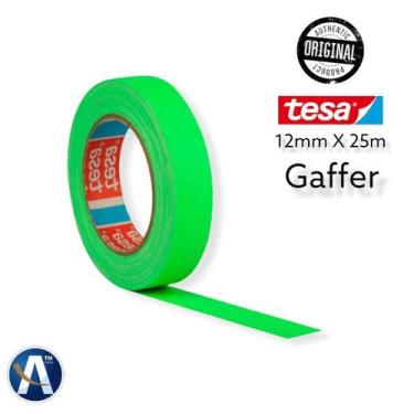 Imagem de Fita Tecido Gaffer Tape Tesa 12mm X 25m Verde Fluorescente