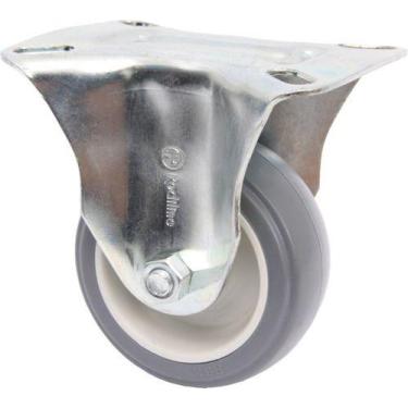 Imagem de (60pçs) Rodizio Fixo Placa 3pol. R312 Pvc Anti Risco 60kg  - ABCMAIOR