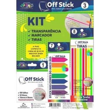 Imagem de Kit Bloco E Marcador Adesivo Off Stick - Off Paper